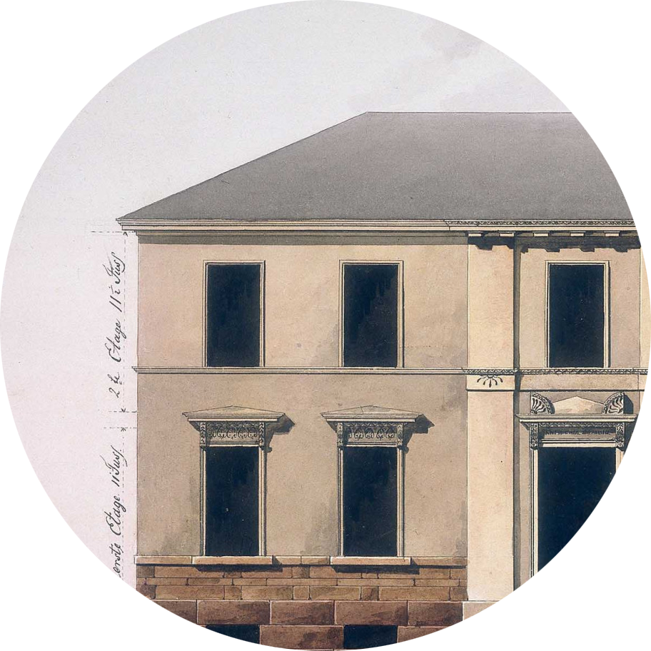 Bosse, Fassadenaufriss zu einem Bürgerhaus, 1803