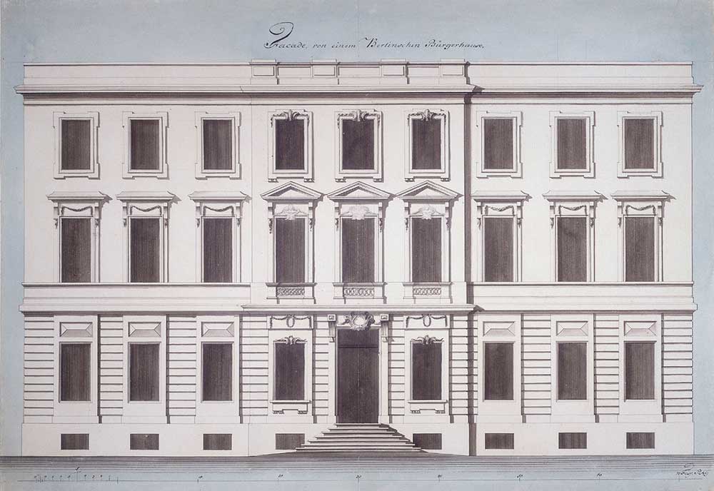 Fassadenaufriss eines Berliner Bürgerhauses, um 1790